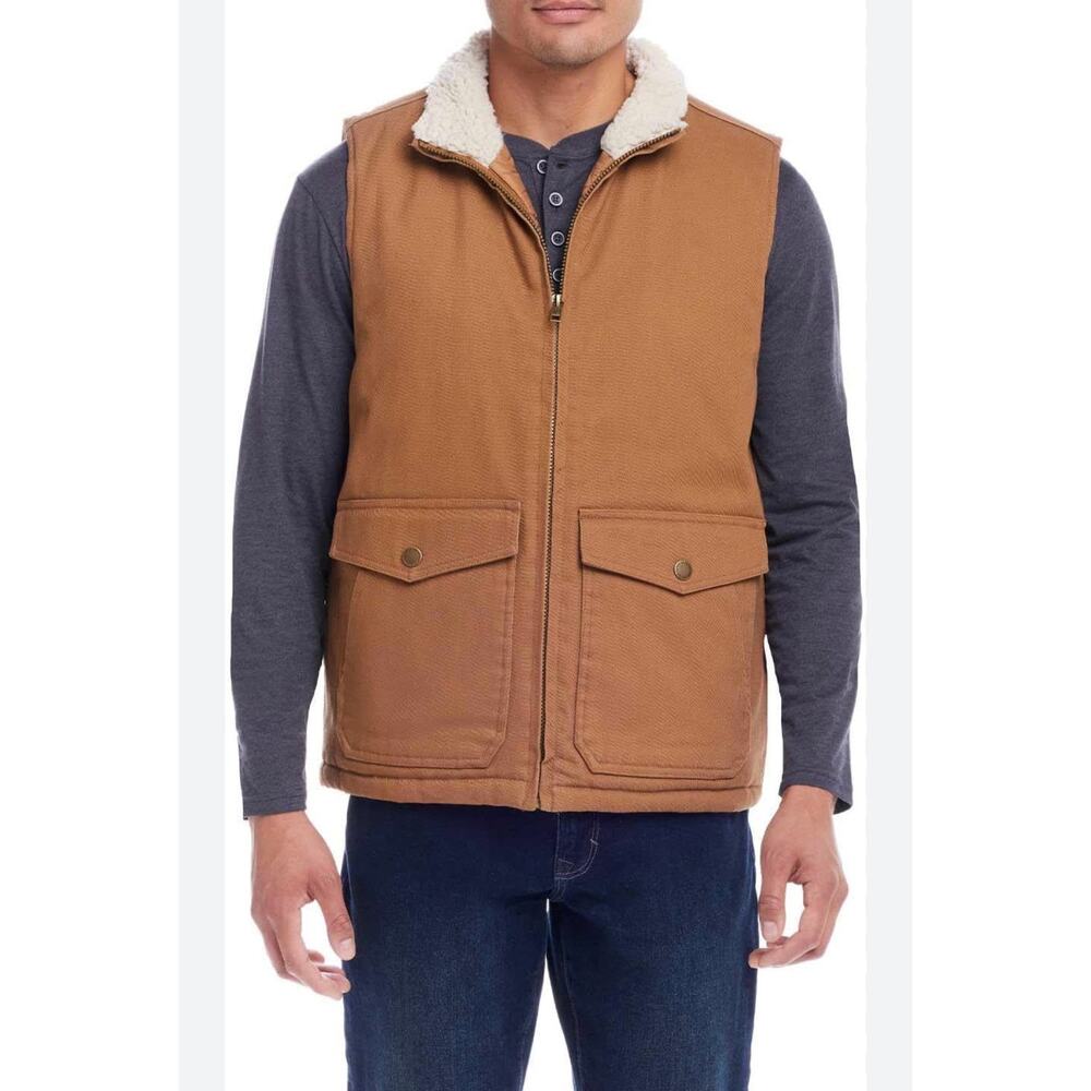 WP Weatherproof Mens Sherpa Collar New With Tags Utility Vest Size XXL